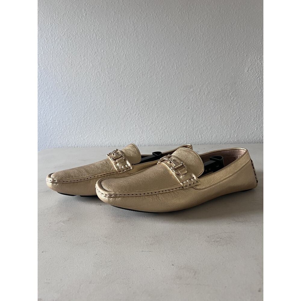 Amali Driving Moccasin Loafers Men's Gold 13 Leather Bit Loafer